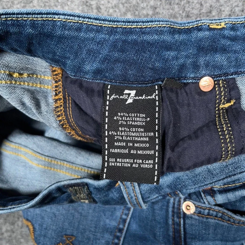 7 For All Mankind Kimmie Bootcut Jeans Womens 30x34 Stretch Medium Wash Blue - Picture 5 of 11